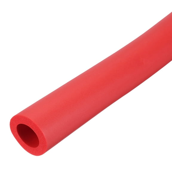 Uxcell Pipe Insulation Tube Foam, 7/8" ID x 3/16" Thick x 1.64ft Foam Pipe Cover Non-Slip Hollow Foam Tubing Guitar Air Conditioner Stand Fitness Equipment Handles, Red