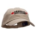 thumbnail image 5 of Grandma and Grandpa Embroidered Low Profile Dyed Cotton Twill Cap - Khaki OSFM, 5 of 5