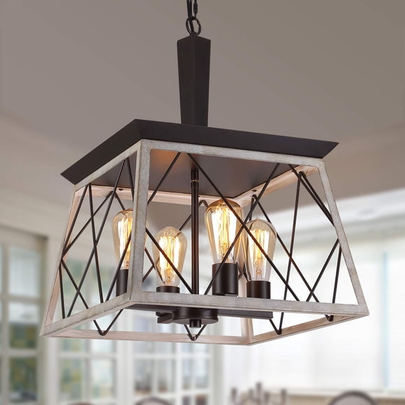 Lámpara colgante Q&S Vintage Farmhouse de 4 luces E26