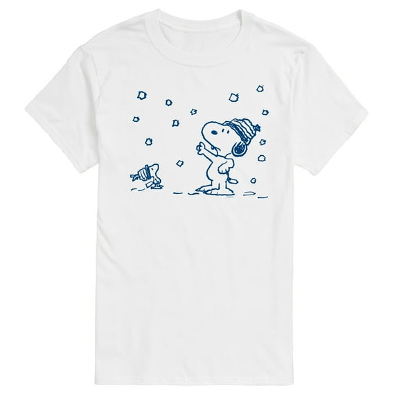Peanuts - Snow Snoopy And Woodstock - Men's Short Sleeve Graphic T-Shirt