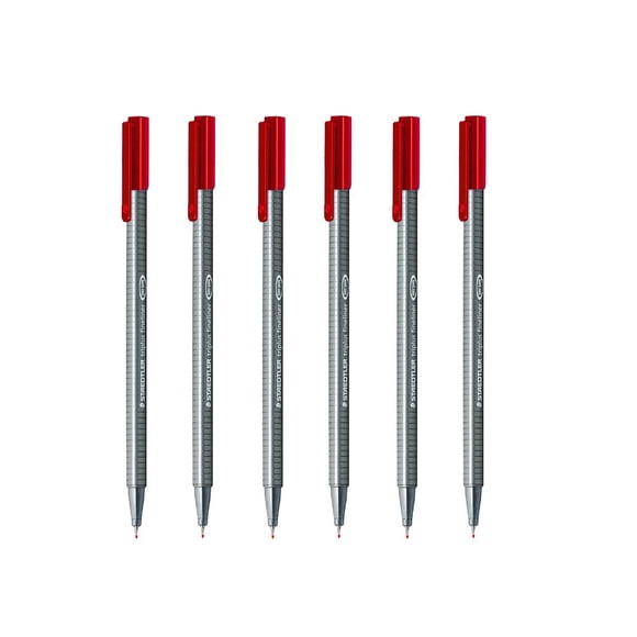 Marcadores STAEDTLER Triplus Fineliner 0.3mm Paquete de 6 en Rojo