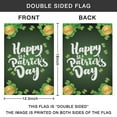 thumbnail image 4 of St. Patrick's Day Garden Flag Irish Holiday Garden Flag Happy Day Shamrock Clovers Hat Green Lucky Yard Flags 12.5''×18'' BurlapLinen Vertical Double Sided House Flag for Home,Garden Decor, 4 of 4