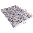 thumbnail image 4 of Beige Butterfly Flower Pattern Blanket,Comfortable Soft Flannel Throw Blanket,All Season,Warm Lightweight Blankets for Sofa Bed Couch Living Room Chair,60"x80", 4 of 4