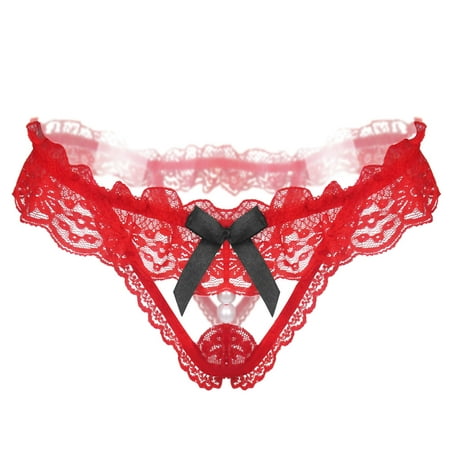 

Leylayray Underwear Women Women Sexy Lace Briefs Panties Thongs G-string Lingerie Underwear RD Red One Size(Buy 2 Get 1 Free)