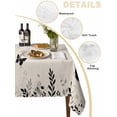 thumbnail image 2 of Spring Botanical Table Cloth, Waterproof Tablecloth for Rectangle Tables, Black Eucalyptus Butterfly Rustic Reusable Washable Fabric Table Cover for Restaurant Kitchen Dining Tables 60"x102", 2 of 9