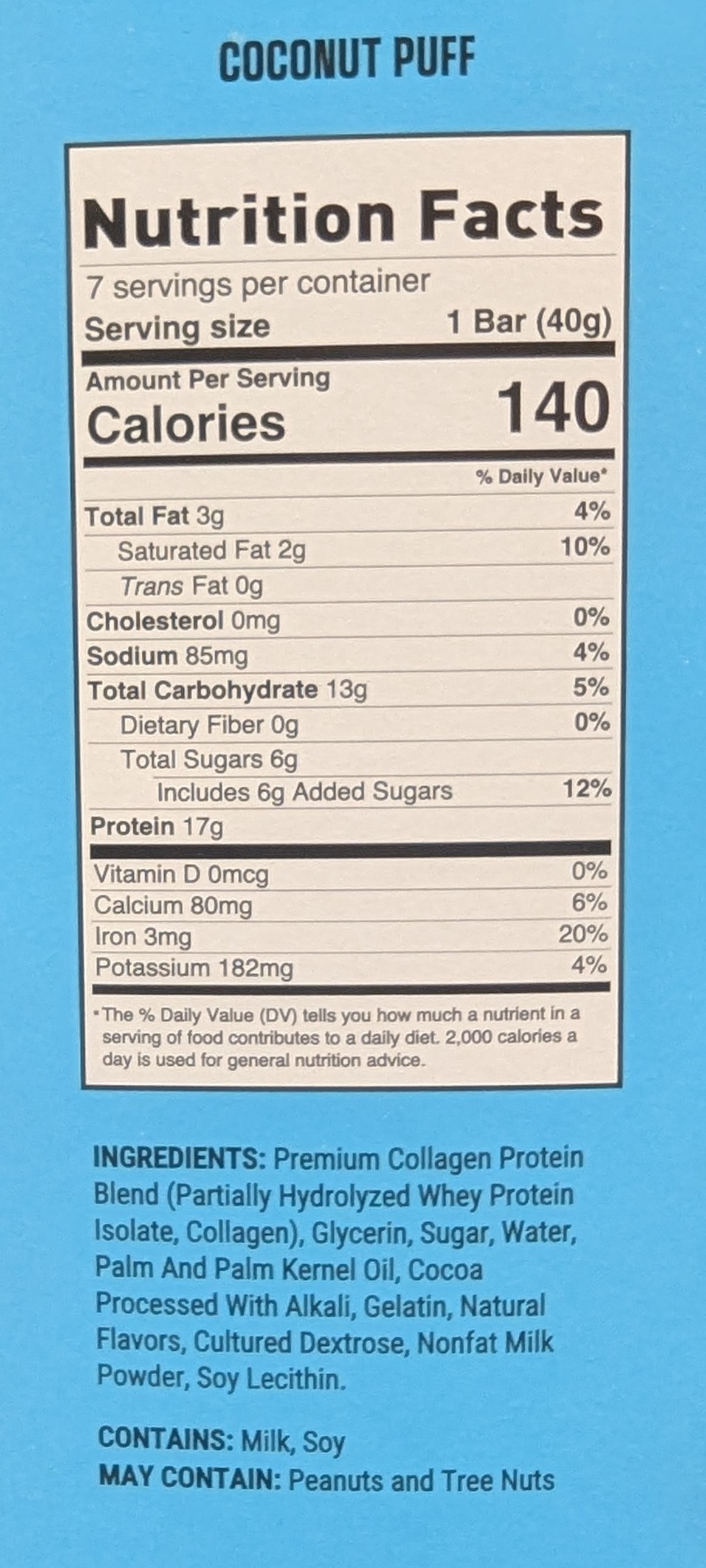 BUILT Bar, Puff Protein Bars, Brownie Batter and Coconut Puff, Dark Chocolate Coating, 17g Protein, Collagen, Gluten Free, 14 Count Variety Pack