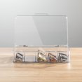 thumbnail image 3 of mDesign Plastic Stackable Eyeglass Storage Organizer, 5 Sections, 2 Pack - Clear, 3 of 9