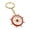 Red, variant on Long Lasting Shine Marine Keychain Featuring Anchors Detail Crafted From Zinc Alloy In Ocean Blue White Hues