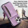 thumbnail image 5 of Jiahe Cover for iPhone 14, Wallet Case with Card Holder Pocket,Rugged Shockproof PU Leather Kickstand Card Slot Anti-Scratch Case Cover, purple, 5 of 5