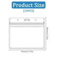 thumbnail image 4 of Transparent PVC Horizontal ID Card Holder Badge Sleeve Waterproof Plastic Work Access Card Protector Wear-Resistant Campus Student Employee 30pcs, 4 of 8