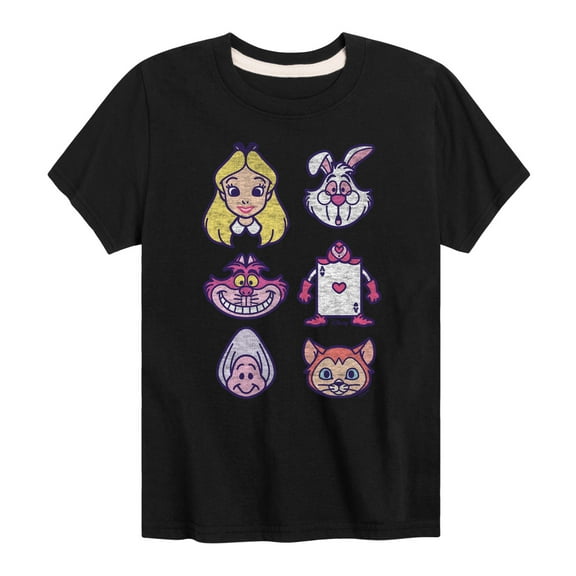 Disney - Alice In Wonderland - Alice Face - Toddler & Youth Short Sleeve Graphic T-Shirt