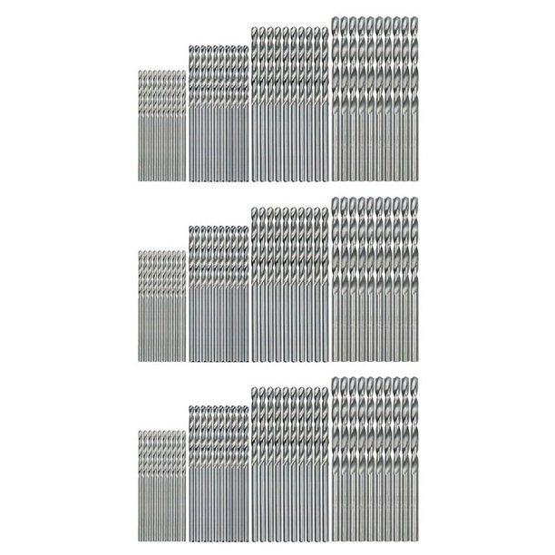120 Piezas Mini Broca HSS Bits 0.5mm-2.0mm PCB de Manejar Recto, Helicoidales Conjunto