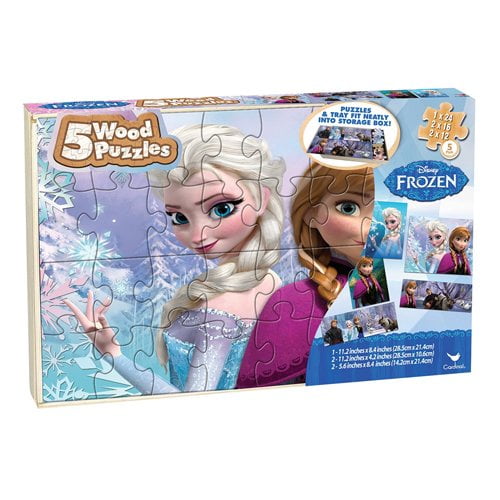 Frozen 5 Pack Wooden Puzzles package of 5