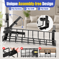 Black 2 Pack Under Desk Cable Management Tray No Screws With Clamp For ...