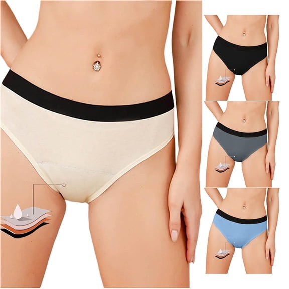 High Waisted Underwear for 4 Layer Wicking Leakproof Comfortable Seamless Design Womens Boy Shorts Underwear XL
