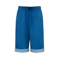 thumbnail image 4 of UACY Shorts for Girls Knee Length High Waisted Long Linen Shorts with Pockets Wide Leg Summer Lounge Baggy Linen Pants ﻿, 4 of 4