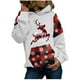 thumbnail image 1 of Sudaderas Con Capucha de Navidad Para Mujer, Estampado Gráfico A Cuadros, Moda Informal, Jersey de Manga Larga, Tops, Camisa, Blusa Odeerbi ODB203498, 1 of 5