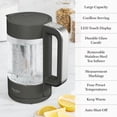 thumbnail image 5 of Martha Stewart 7 Cup Electric Kettle with Tea Infuser, Caviar Gray, 5 of 6