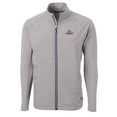 thumbnail image 2 of Men's Cutter & Buck Gray Gonzaga Bulldogs Big & Tall Adapt Eco Knit Hybrid Recycled Full-Zip Jacket, 2 of 3