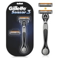 thumbnail image 1 of Rastrillo Gillette Sensor3, 1 Mango + 2 Repuestos con 3 Hojas para Rasurar al Ras, 1 of 5