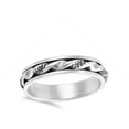 thumbnail image 4 of Wave Spinner Twisted Oxidized Bead Bali Ring 925 Sterling Silver Band Jewelry Female Male Size 12, 4 of 4