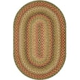 thumbnail image 3 of Homespice 20x30 Multi Color Oval Braided Rug. Kingston Brown and White Jute Oval Rug. Uses- Entryway Rugs, Kitchen Rugs, Bathroom Rugs. Reversible, Rustic, Country, Primitive, Farmhouse Decor Rug, 3 of 9