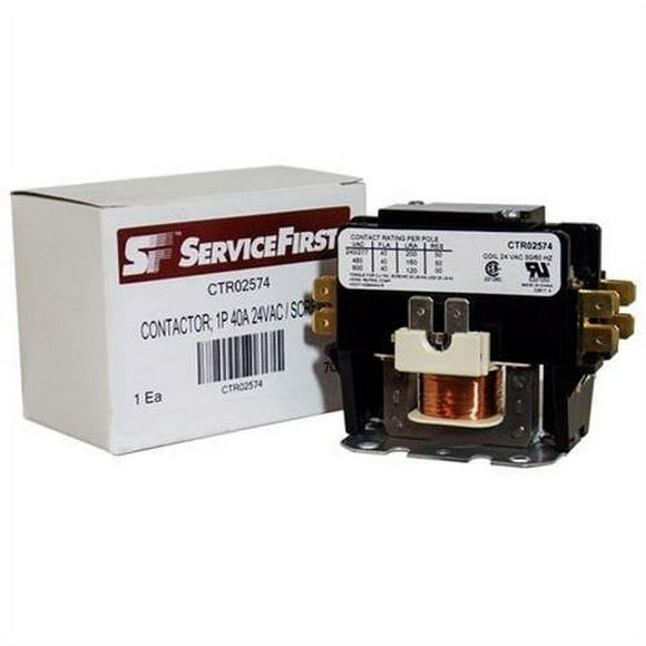 Contactor de condensador Trane, unipolar, 40 amperios, CTR02574