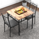thumbnail image 4 of Garvee Conjunto de Comedor de 3 Piezas para 2 Personas, Mesa de Cocina con Estructura Metálica y 2 Sillas Tapizadas, Diseño que ahorra espacio, para Espacios Pequeños, Apartamento, Estilo retro, 4 of 7