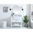 thumbnail image 6 of Elegant Decor Clement 36" MDF Single Bathroom Vanity with Backsplash in White, 6 of 8