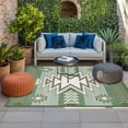 thumbnail image 2 of Sage Green Boho Outdoor Rug for Patio/Deck/Porch, Non-Slip Large Area Rug 5 x 8 Ft, American Native Southwest Abstract Art Indoor Outdoor Rugs Washable Area Rugs, Reversible Camping Rug Carpet Runner, 2 of 8