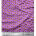 thumbnail image 1 of Soimoi Green polyester Crepe Fabric Circle Art Geometric Printed Fabric 1 Yard 52 Inch Wide, 1 of 5