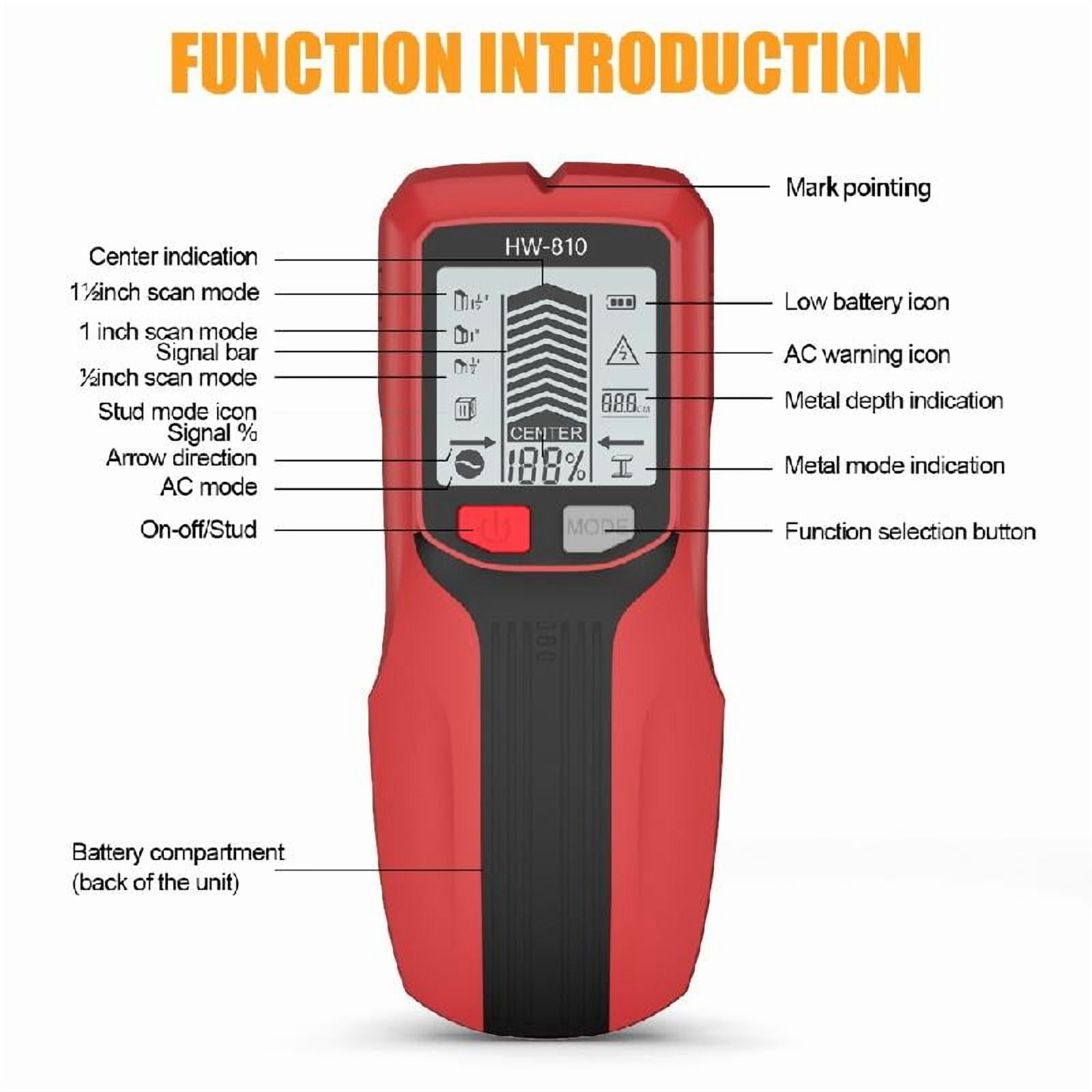 Handheld Wall Scanner Detector for Metal Wood and AC Wire Ideal for Home Use