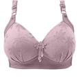 thumbnail image 3 of Ohufall Wirefree Bras for Women ,Plus Size Adjustable Shoulder Straps Lace Bra Wirefreee Extra-Elastic Bra Active Yoga Sports Bras 36C-42C, Summer, 3 of 3