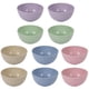 thumbnail image 3 of Nvzi 10 cuencos de paja de trigo resistentes al calor: rosa, azul, beige, verde y morado, 3 of 4