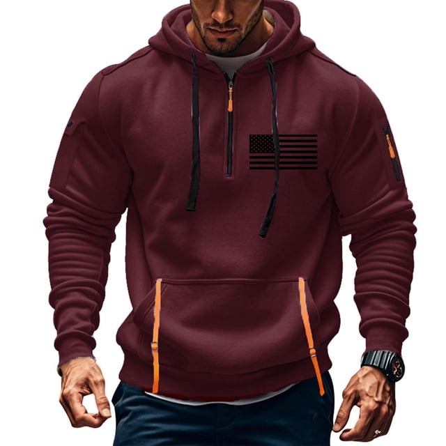Sudadera con capucha para hombre, informal, con estampado, deportiva, de manga larga, blusa de poliéster