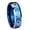Blue Two Tone Polished Beveled Edges, variant on Tungsten Multiple CTR 8mm Blue Two Tone Polished Beveled Edges Men's Ring