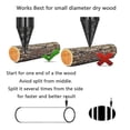 thumbnail image 4 of Firewood Log Splitter, 3pcs Drill Bit Removable Cones Kindling Wood Splitting logs bits Heavy Duty, 4 of 8