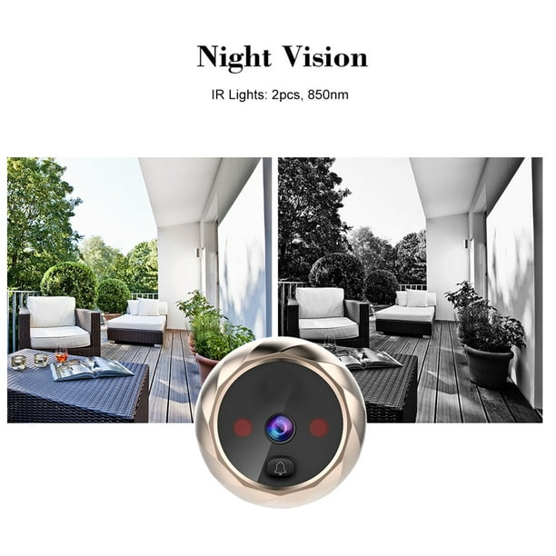 Caméra de judas de porte, visionneuse de porte LCD, sécurité à la maison de  villa d'appartement électronique numérique pour la maison