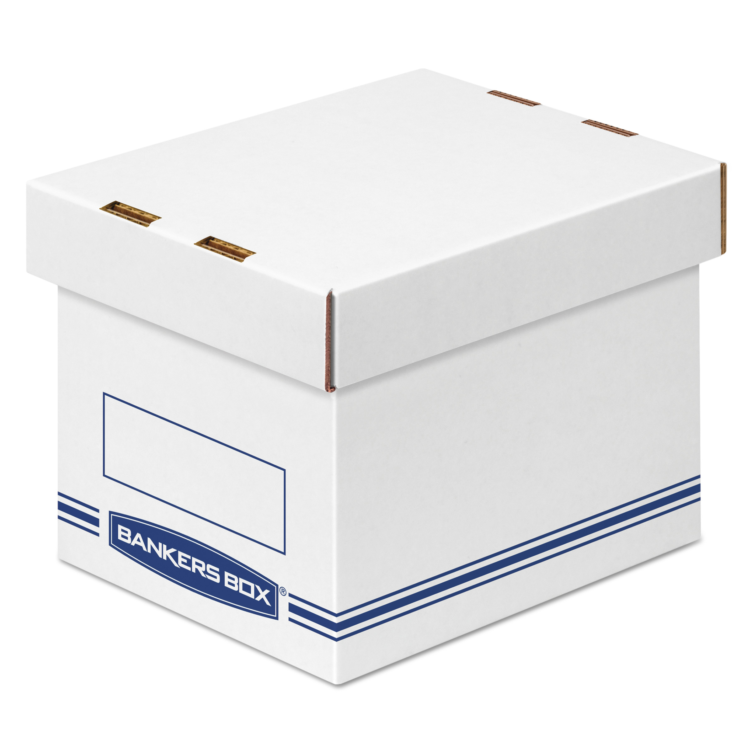 Bankers Box, FEL4662101, Organizer Storage Box, 12 / Carton, White,Blue