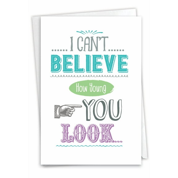 1 Funny Birthday Card with Envelope - Your Old Photos C6876BDG