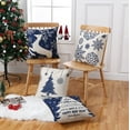 thumbnail image 5 of EastVita 4Pcs Merry Christmas Decorative Pillow Cover Christmas Snowman Deer Pillow Pillowcase Christian Cotton Linen Winter Holiday Party Cushion Cover Sofa 18*18", 5 of 10