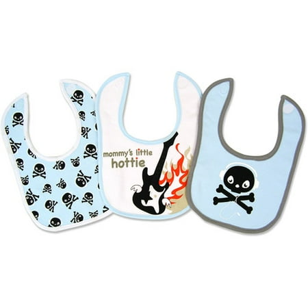 George Baby - Cotton Jersey Bibs 3-Pack, Boy Rocker