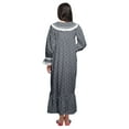 thumbnail image 4 of Moomaya Chemise de Nuit Maxi à Manches Longues Imprimée, Boutonnée, en Coton, Tenue de Sommeil, 4 of 5