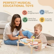 OATHX Toy Xylophone Kids Drum Set Musical Instruments for Baby Montessoni Learn Wooden Toddlers Music Toys