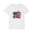 thumbnail image 4 of GERsome Boys Girls 4th of July T-Shirts Cotton Crew Neck Short Sleeve Tops American Flag Patriotic Tshirts Loose Fit Summer Graphic Tee for Unisex Kids, 5-6 Years, 4 of 4