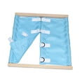 thumbnail image 2 of HILABEE Montessori Clothing Board Educational Early Learning Tool for Preschool Kids blue Security buckle, 2 of 9
