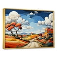 thumbnail image 2 of Designart "Countryside Scenery In De Stijl Style II" Countryside Floater Framed Canvas Prints, 2 of 5