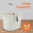 Mop Bucket for Cleaning Car Wash Bucket with Metal Handle 4 Gallon