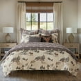 thumbnail image 5 of Levtex Home - Lodge Toile Quilt Set - Full/Queen Quilt and Two Standard Shams - Mountain Lodge - Brown Cream Charcoal - Quilt (88x92in.) and Shams (20x26in.) - Reversible - Cotton, 5 of 7