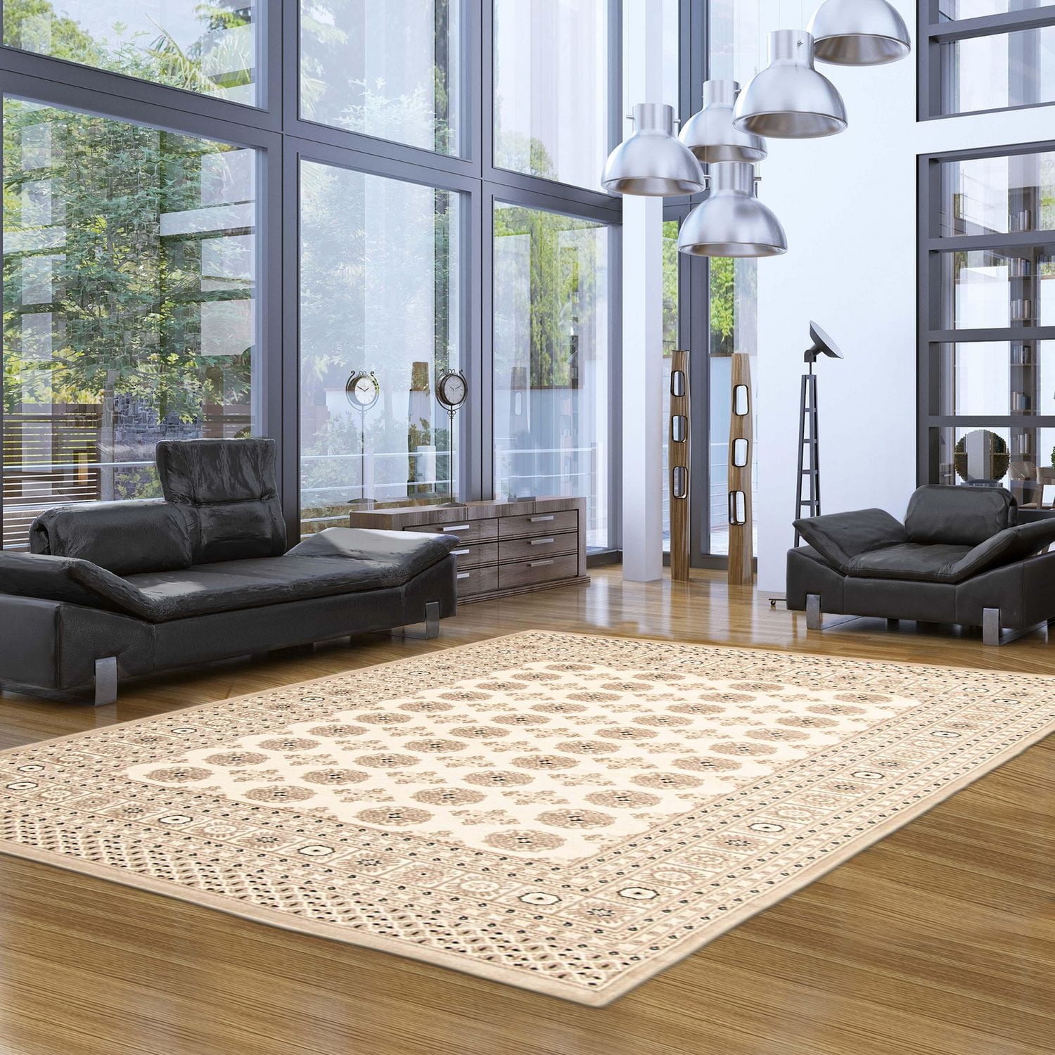 Tekke Oriental Area Rug for Living Room